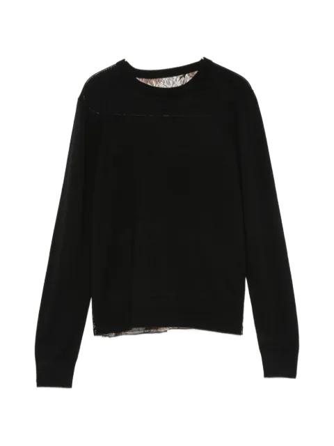 Quetsche lace-panel sweater