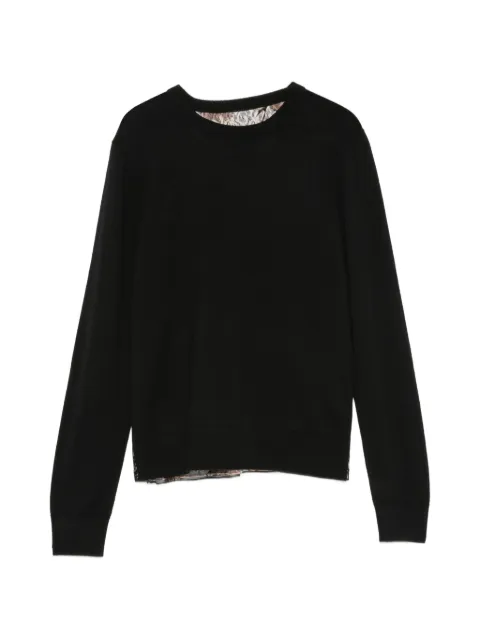 Quetsche lace-panel sweater