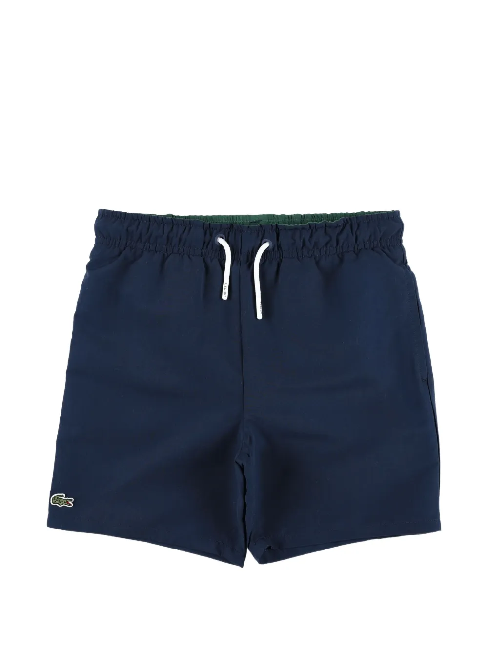 Lacoste Kids logo-patch drawstring shorts - Blu