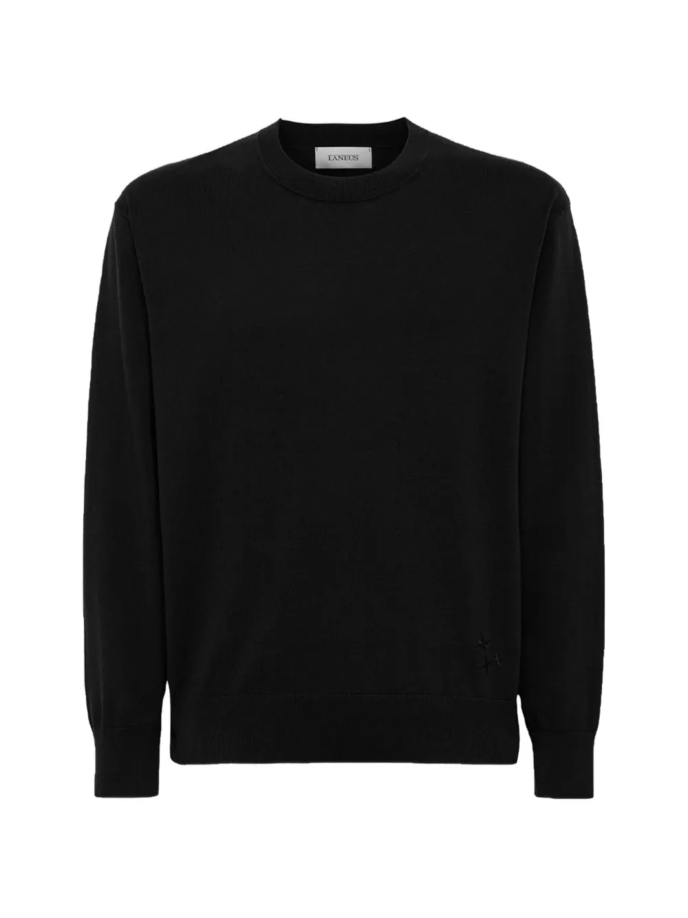 Laneus embroidered-star crew-neck sweater - Schwarz