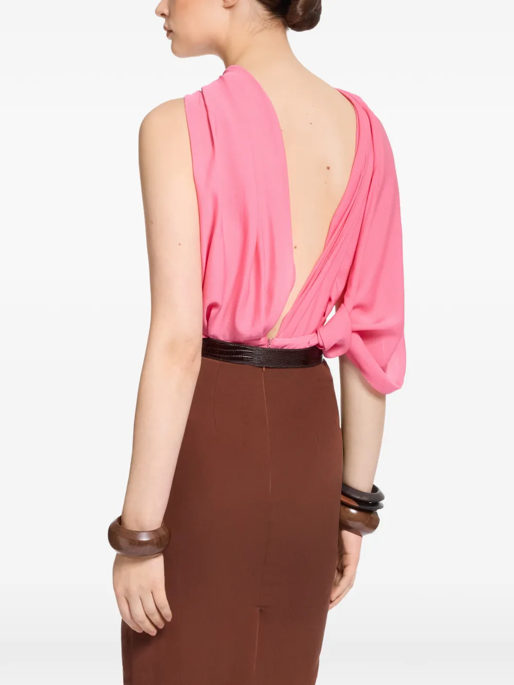 Elie Saab Midi-kokerrok met kant Bruin