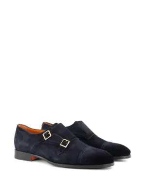 Santoni モンクストラップ スエードシューズ | ブルー | FARFETCH JP