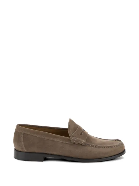 Boggi Milano suede leather loafers