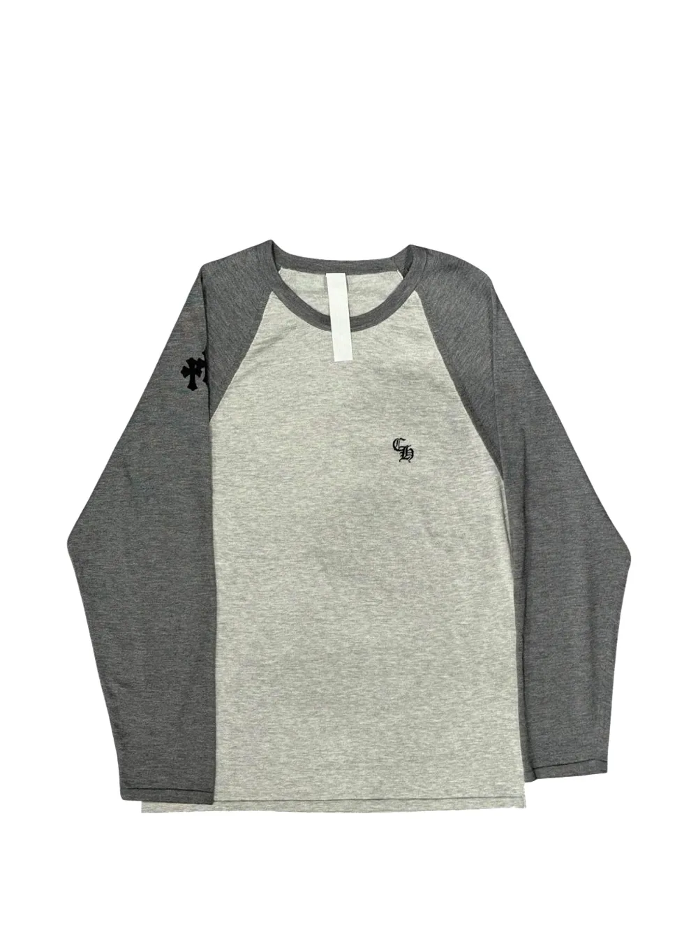 Chrome Hearts Henley Baseball 3 cross-patch T-shirt - Grigio