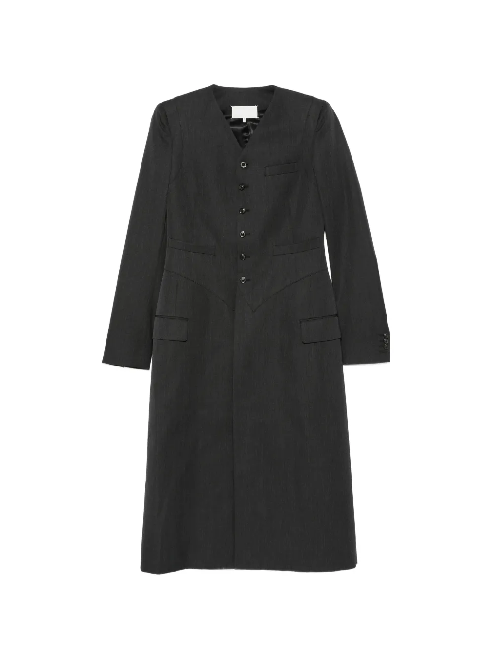 Maison Margiela four-stitch single-breasted coat - Grey