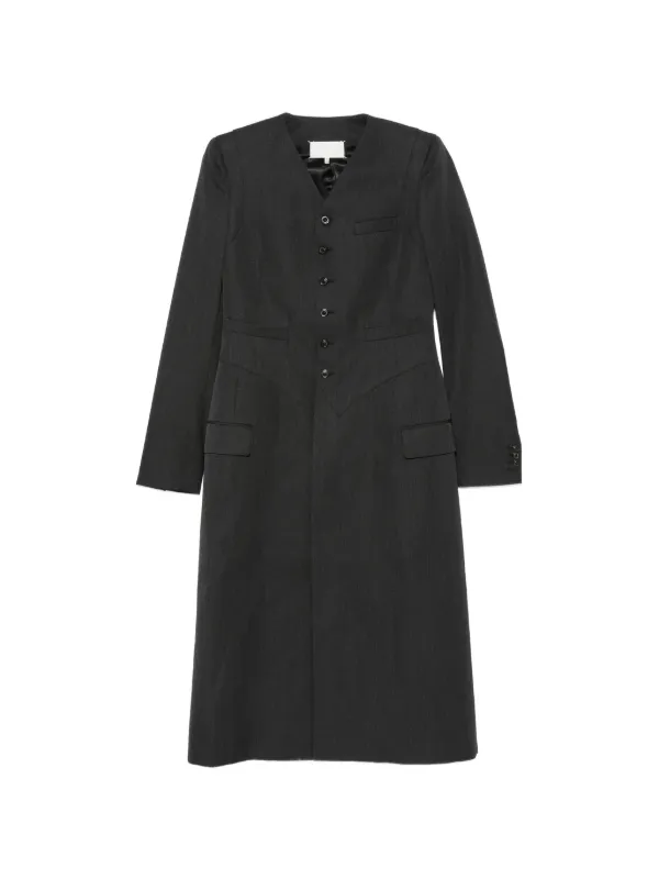 Maison Margiela Four-stitch Single-breasted Coat in Grey