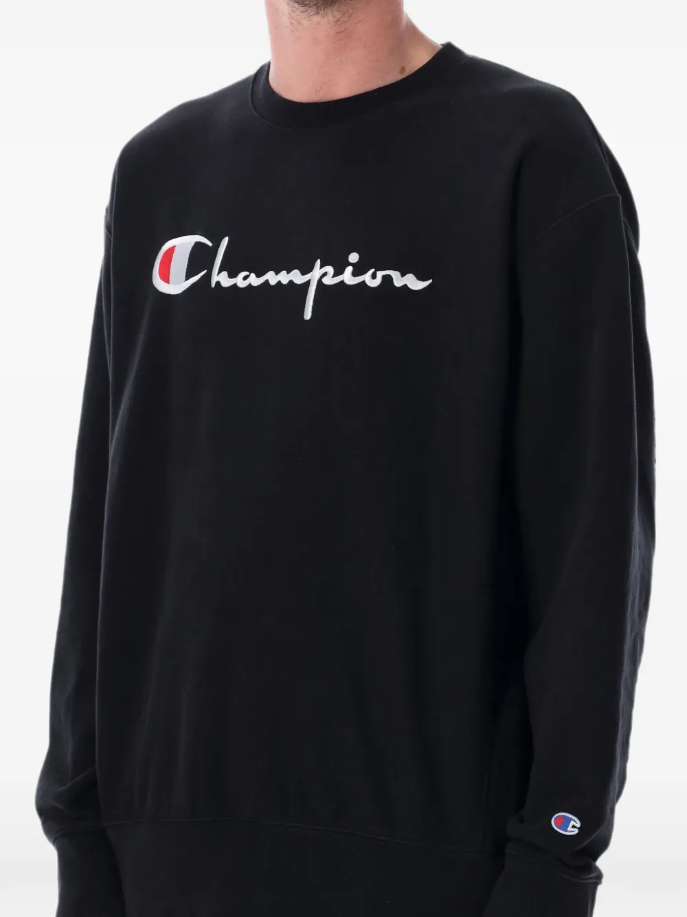 Champion logo-embroidered sweatshirt Zwart