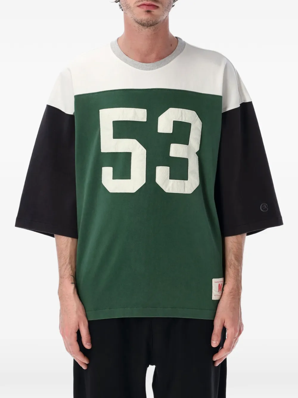 Champion colorblock number-patch T-shirt - Verde