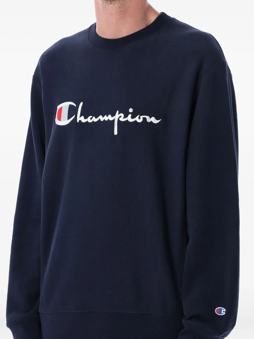 Champion Trui met geborduurd logo Blauw
