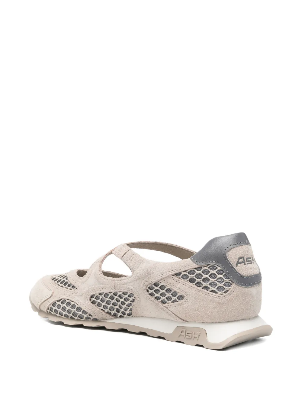 Ash touch-strap ballet flats Beige