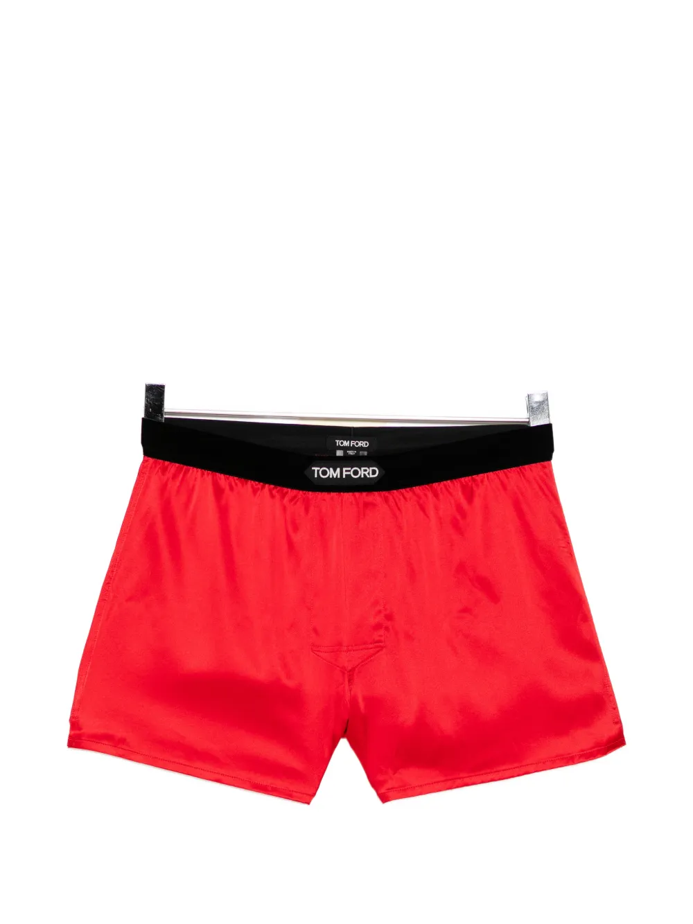TOM FORD logo-patch boxer shorts - Rosso