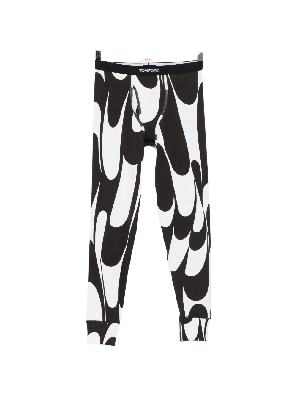 TOM FORD abstract-print long johns - Schwarz