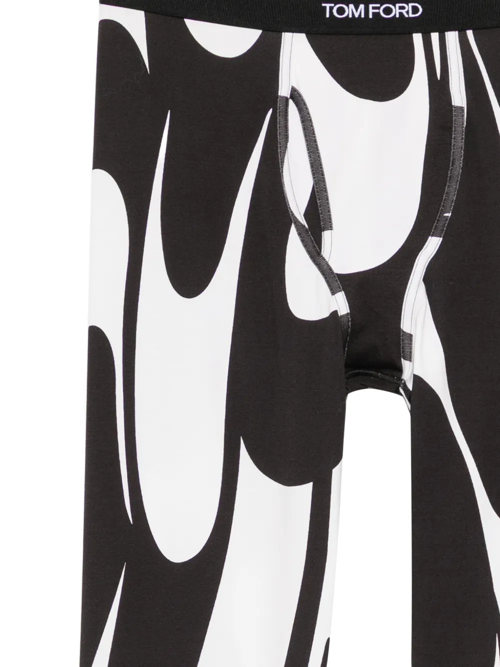 TOM FORD Lange onderbroek met abstracte print Zwart