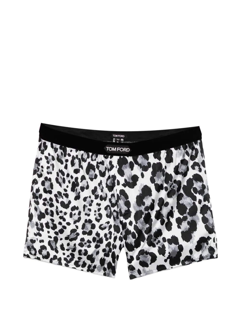 TOM FORD leopard-print silk-blend boxers - Schwarz