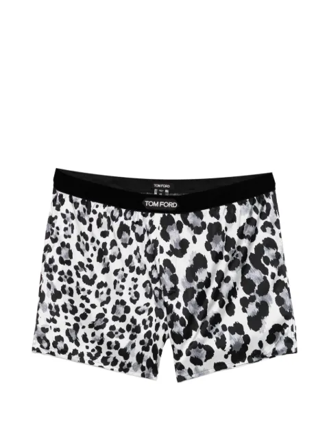 TOM FORD leopard-print silk-blend boxers
