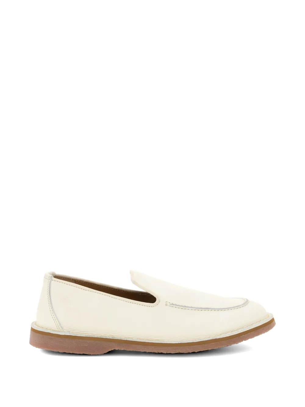 Boggi Milano tumbled leather loafers - Toni neutri