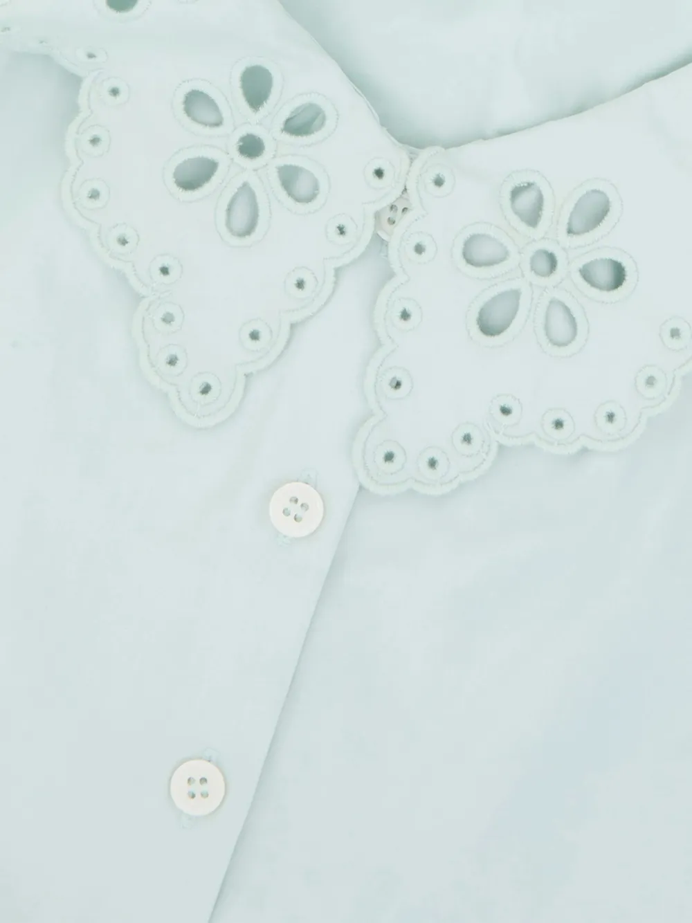 ZIMMERMANN Kids Broderie anglaise shirt Blauw