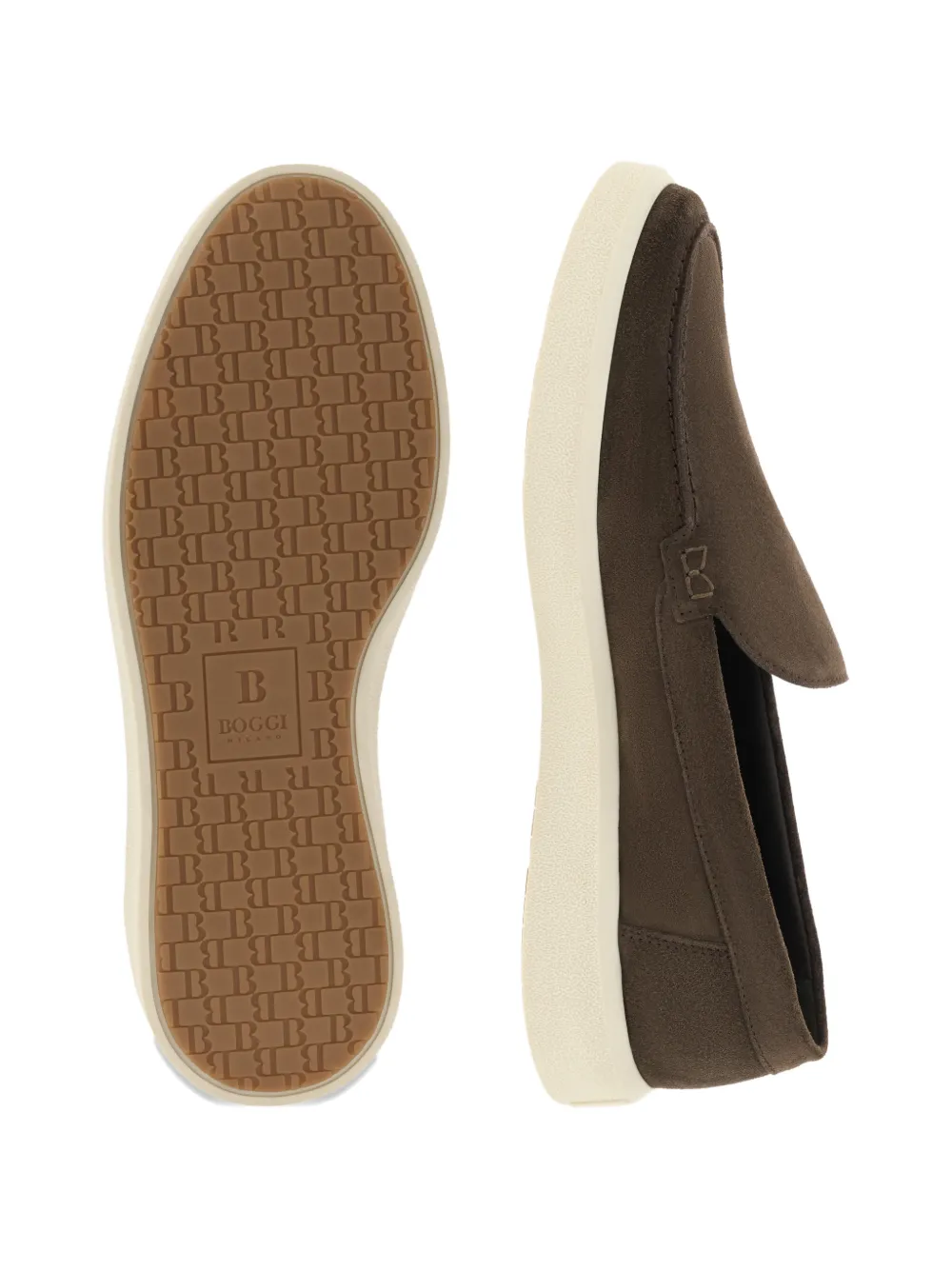 Boggi Milano Stratus suede loafers Bruin