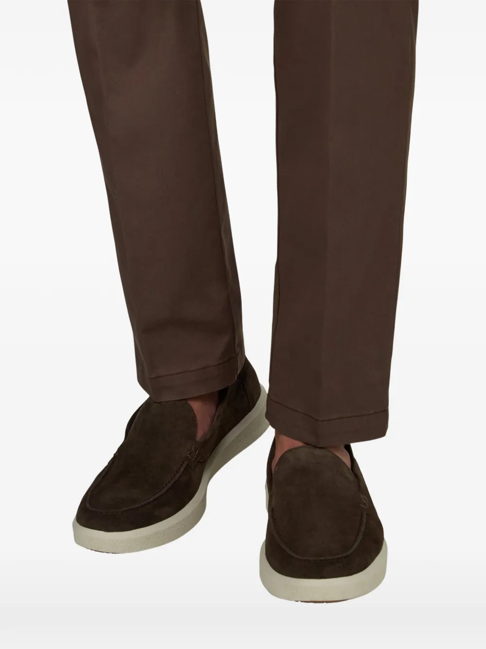 Boggi Milano Stratus suede loafers Bruin