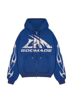 青色 フード付きパーカーhellstar Buy Hellstar Studios Zip Hoodie 'Blue' - HS03ZIP001 BLUE | GOAT
