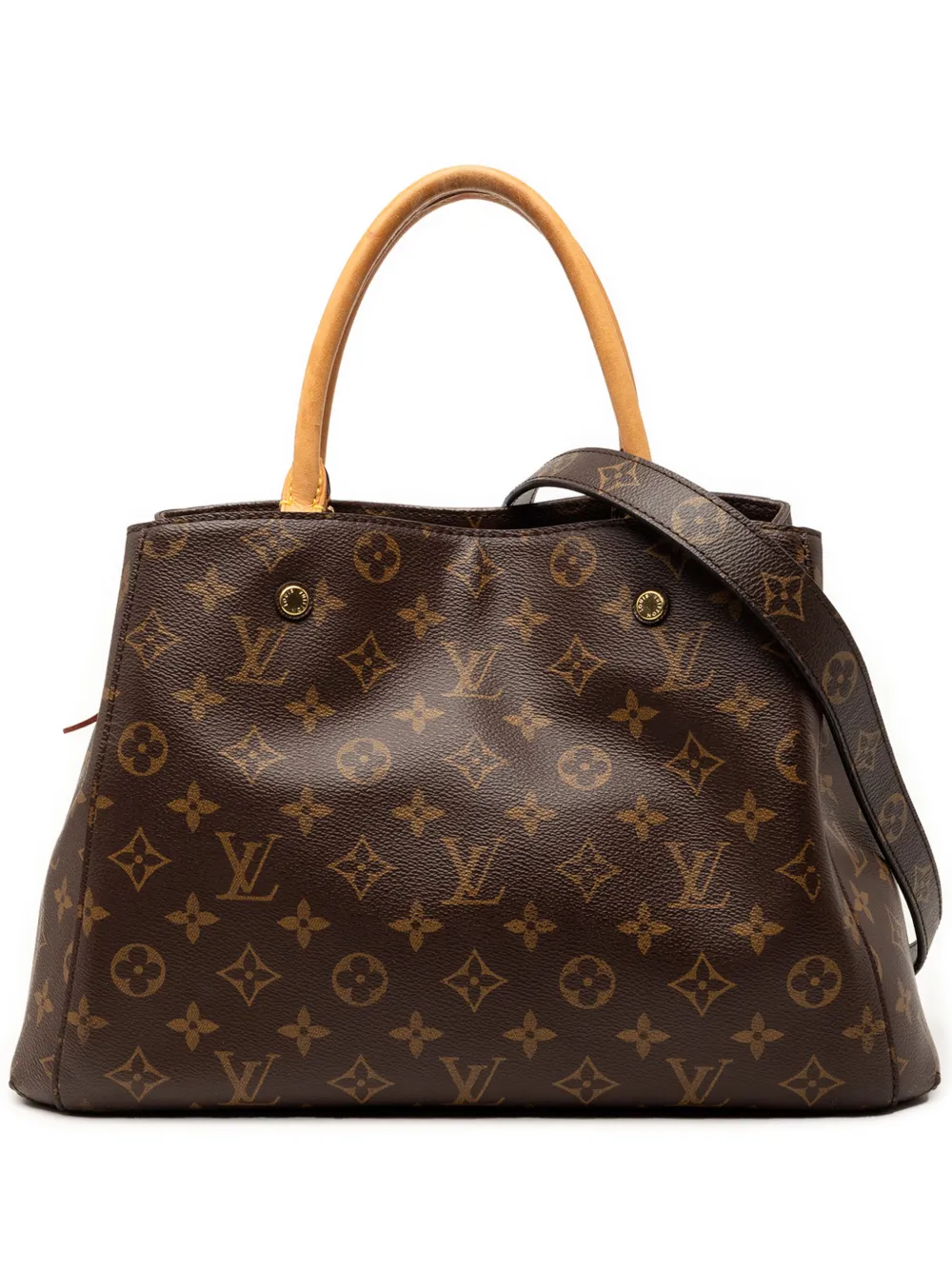 Louis Vuitton Pre-Owned 2015 Monogram Montaigne MM satchel - Braun