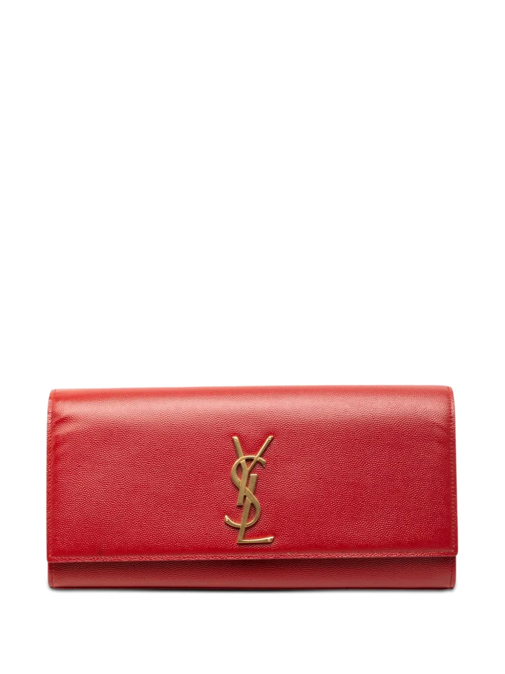 Saint Laurent Pre-Owned 2013 Grain de Poudre Monogram Cassandre clutch bag - Rot