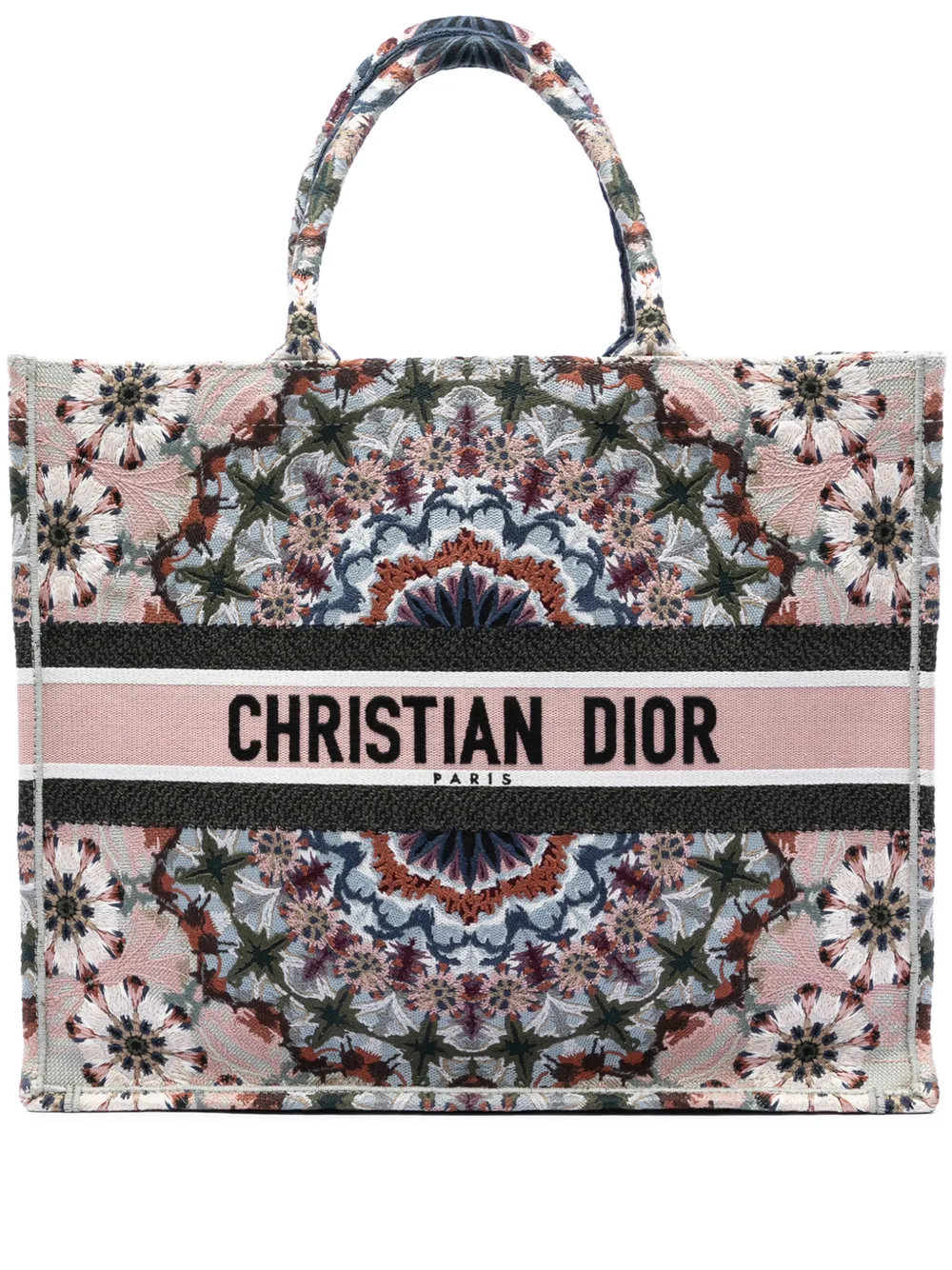 Christian Dior Pre-Owned 2019 Large Embroidered Canvas KaleiDiorscopic Book tote bag - Rosa