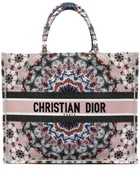 Christian Dior Pre-Owned 2019 Large Embroidered Canvas KaleiDiorscopic Book tote bag