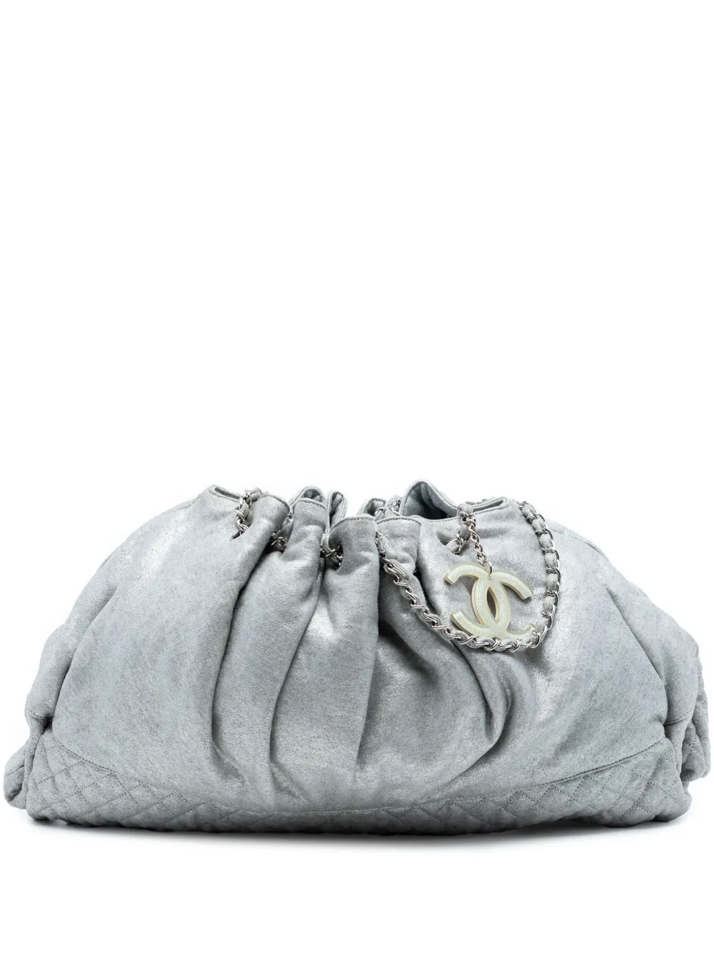 CHANEL Pre-Owned 2006-2008 Jersey Melrose Cabas hobo bag - Grigio