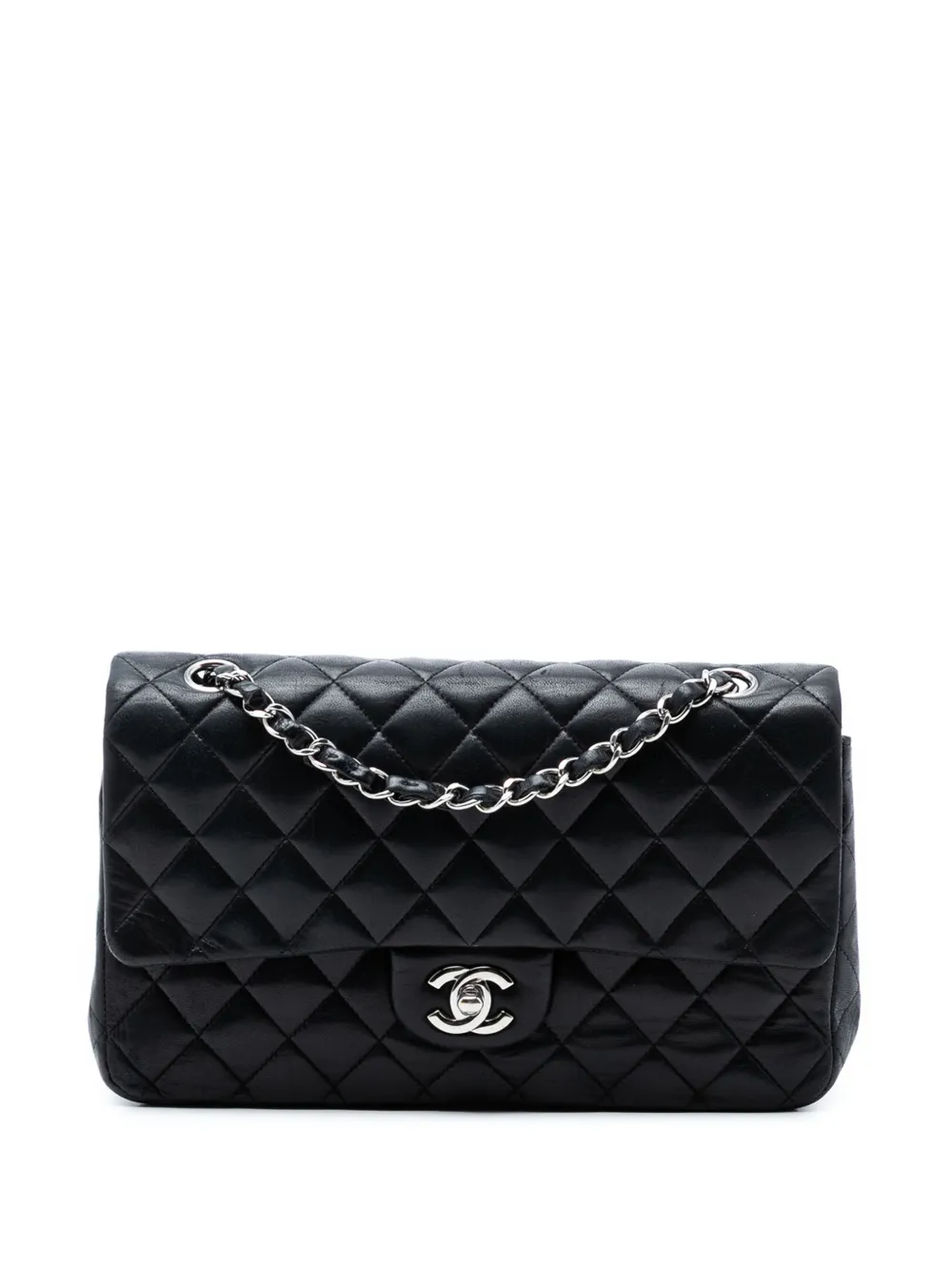 CHANEL Pre-Owned 2009-2010 Medium Classic Lambskin Double Flap shoulder bag - Nero
