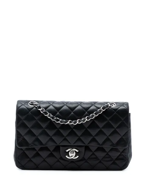 CHANEL Pre-Owned 2009-2010 미디엄 클래식 램스킨 더블 플랩 숄더 백