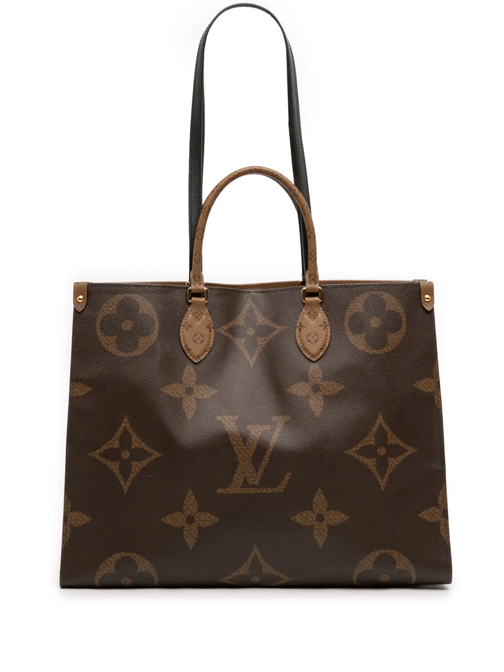 Louis Vuitton Pre-Owned 2021-2026 Monogram Reverse Giant OnTheGo GM satchel - Marrone