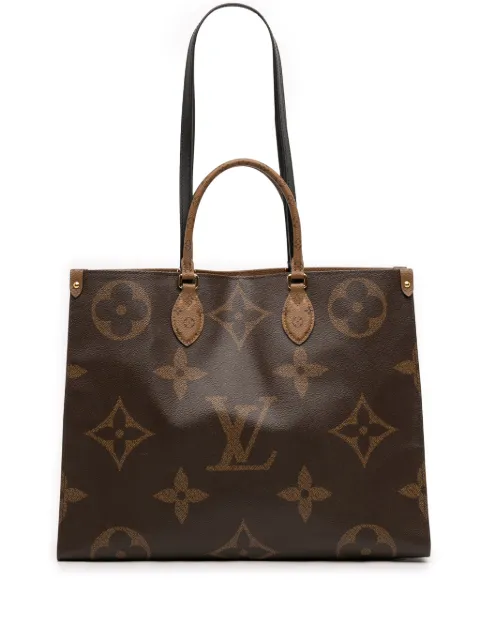 Louis Vuitton Pre-Owned bolsa satchel con monograma Reverse Giant OnTheGo GM 2021-2026