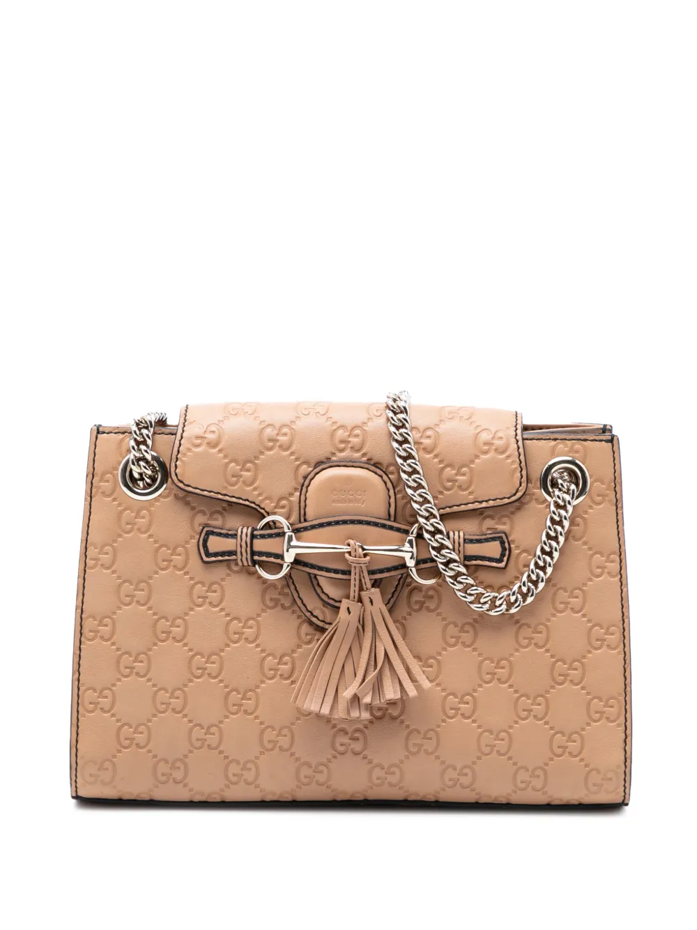 Gucci Pre-Owned 2016-2026 Small Guccissima Emily shoulder bag - Nude