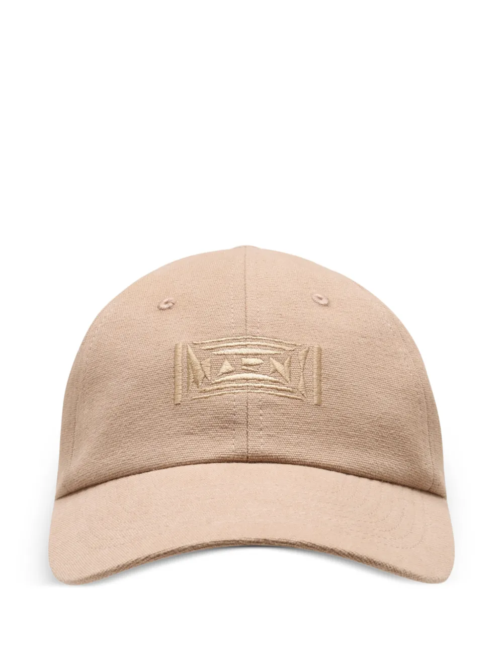 Marni logo-embroidered baseball cap - Nude