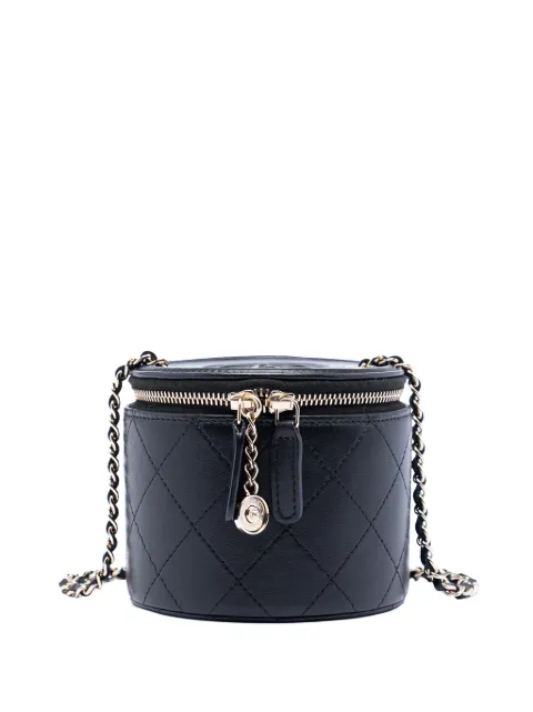 CHANEL Pre-Owned 2021 Quilted Lambskin Chain and Charm Case vanity bag