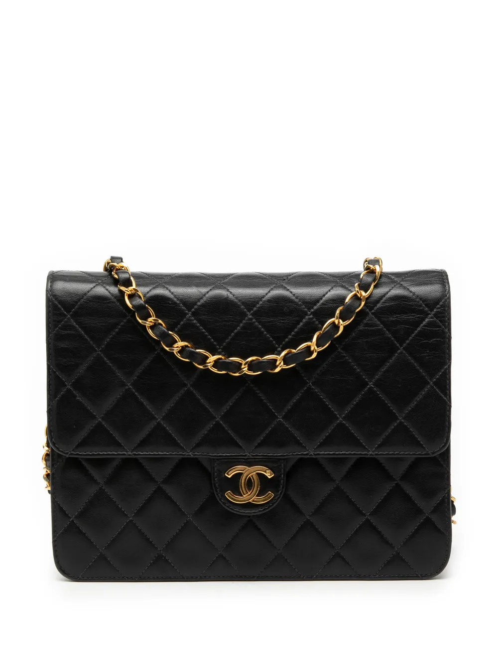 CHANEL Pre-Owned 1996-1997 Small CC Quilted Lambskin Single Flap crossbody bag - Schwarz