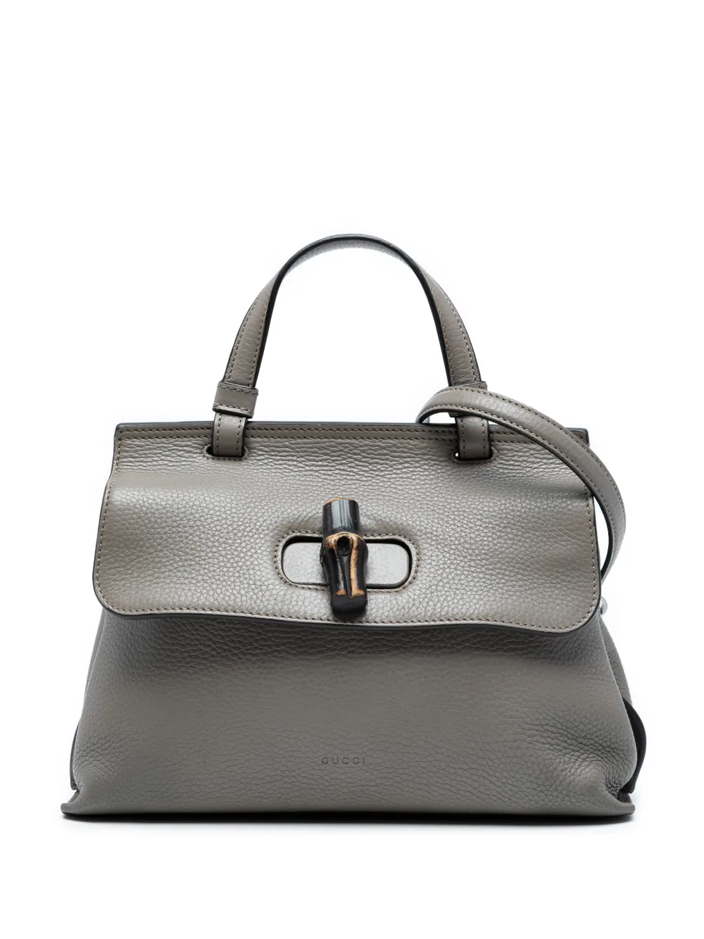 Gucci Pre-Owned 2016-2025 Small Leather Bamboo Daily satchel - Grigio