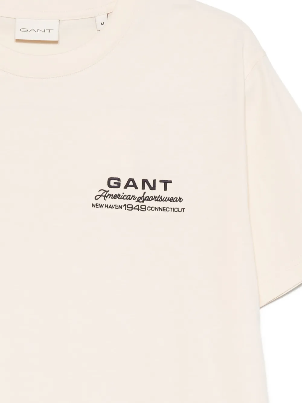 Gant T-shirt met logoprint Beige