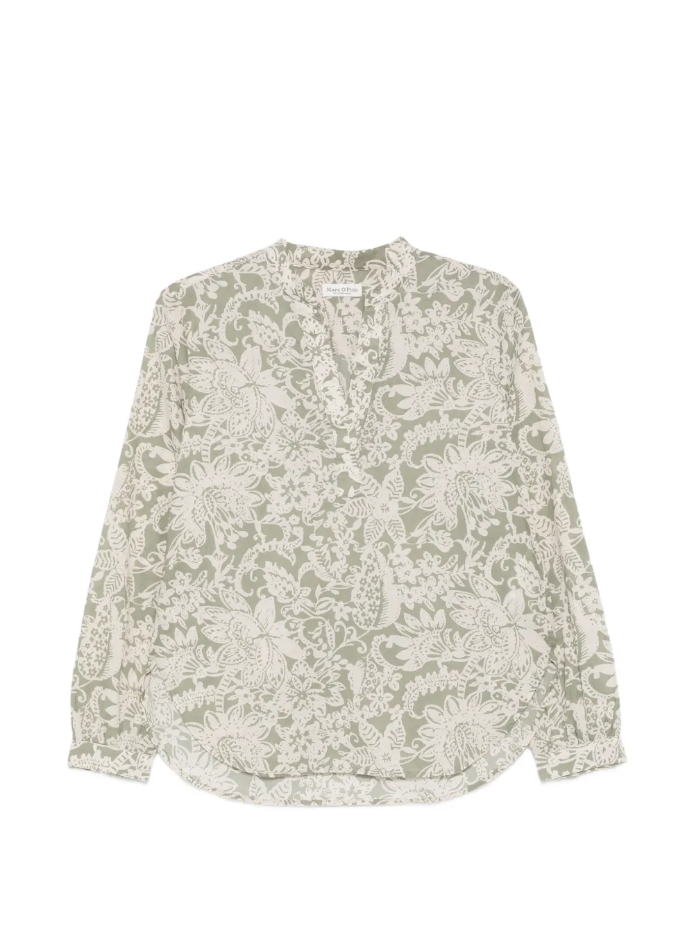 Marc O'Polo floral-print long-sleeve blouse - Verde