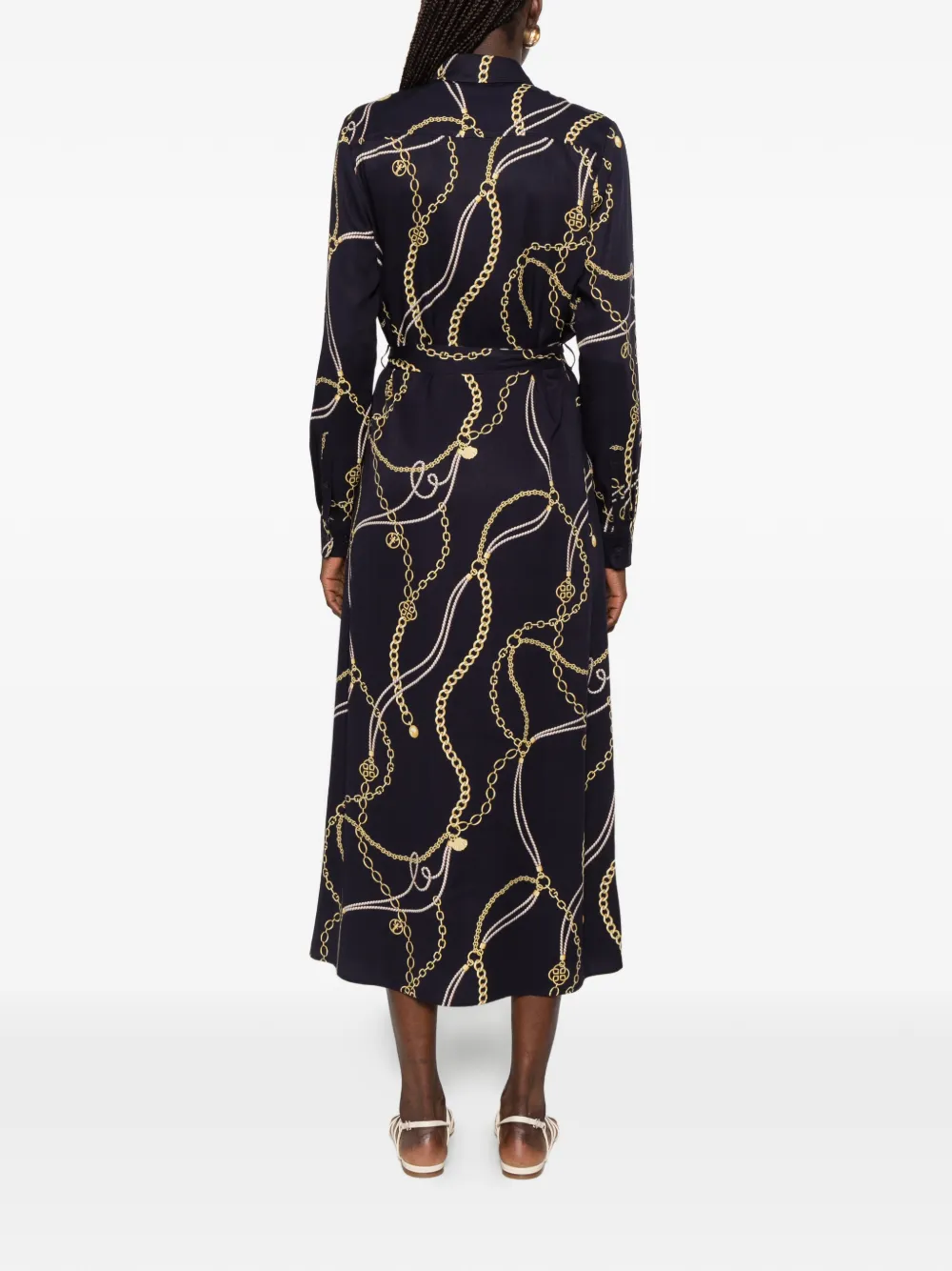 Gant Blousejurk met ceintuur Blauw