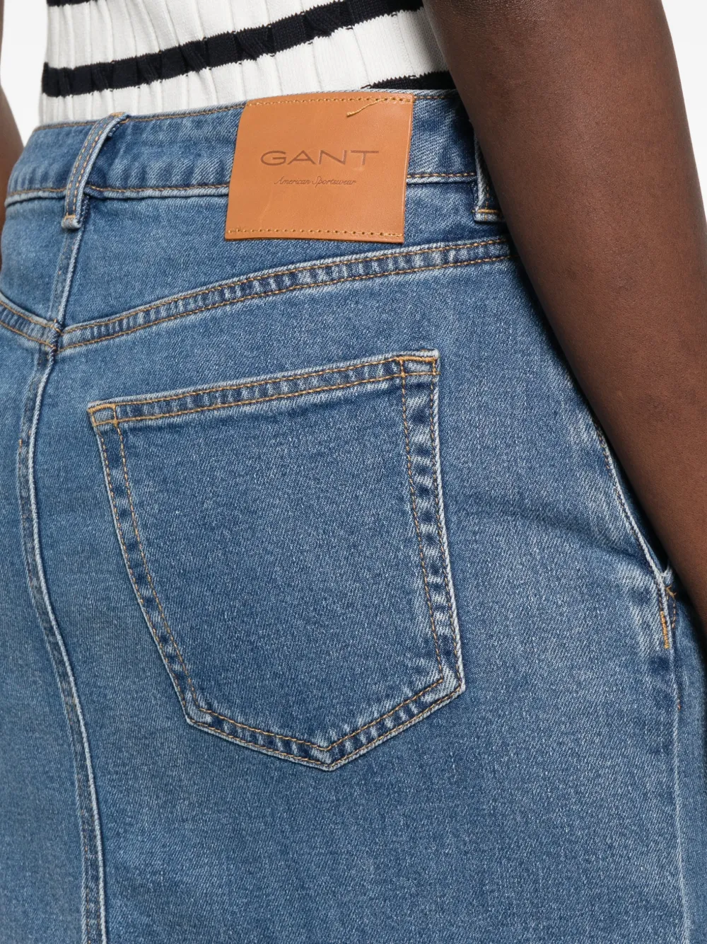 Gant Denim midi-rok Blauw
