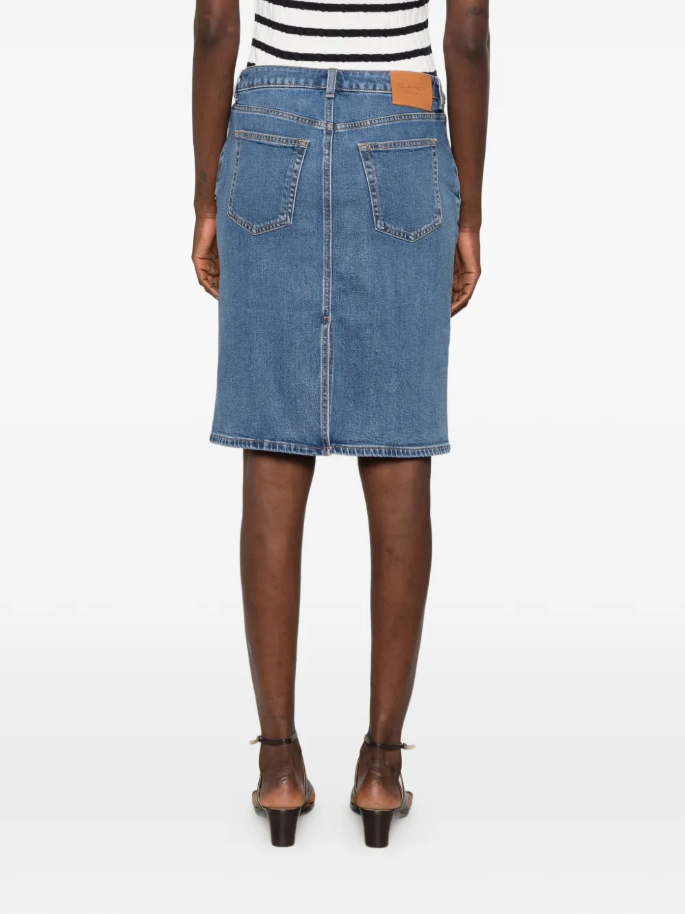 Gant Denim midi-rok Blauw