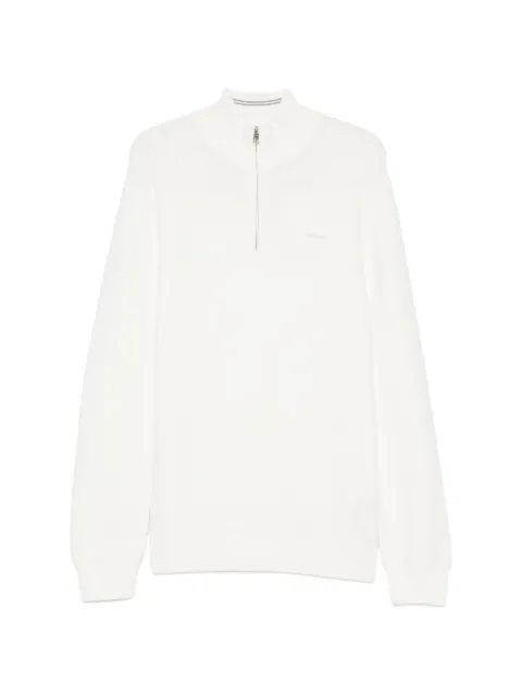 Gant quarter-zip ribbed-knit sweater
