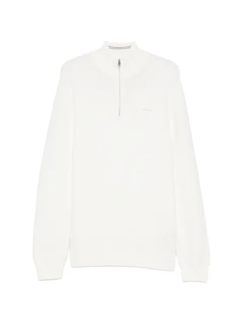 Gant quarter-zip ribbed-knit sweater
