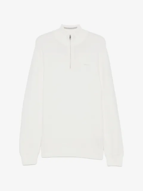 Gant quarter-zip ribbed-knit sweater