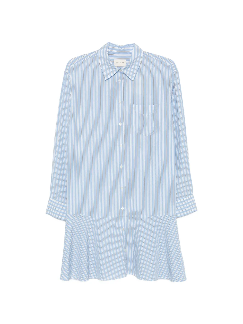 Gant vertical-stripe dropped-waist mini dress - Blu
