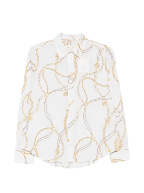 Gant chain-print long-sleeve shirt