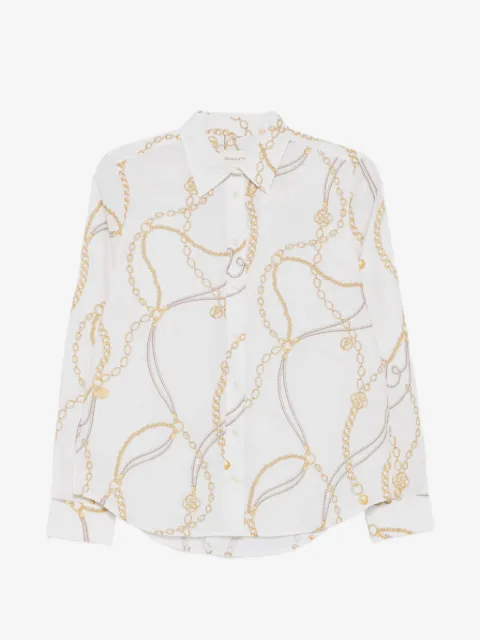 Gant chain-print long-sleeve shirt