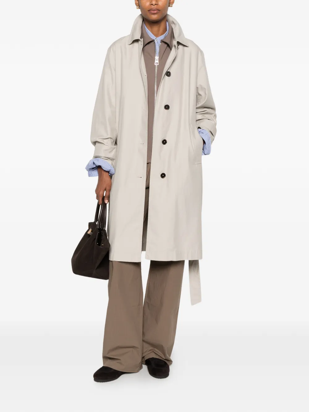 Marc O'Polo Jas met ceintuur Beige